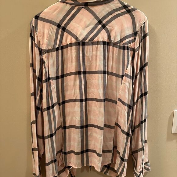 Torrid Pink Plaid Button Down Shirt - Picture 4 of 5